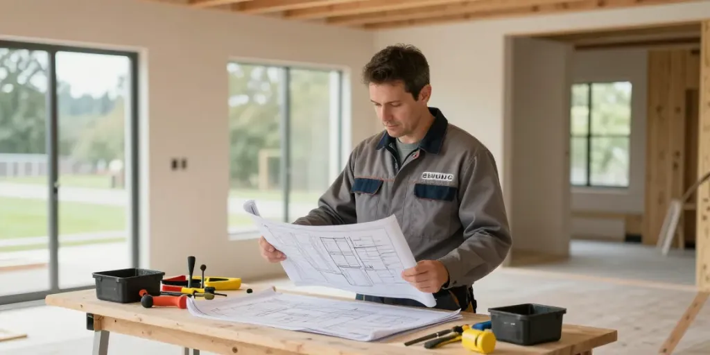 Custom home builders in Seattle providing reliable services at a construction site, showcasing community-focused craftsmanship.