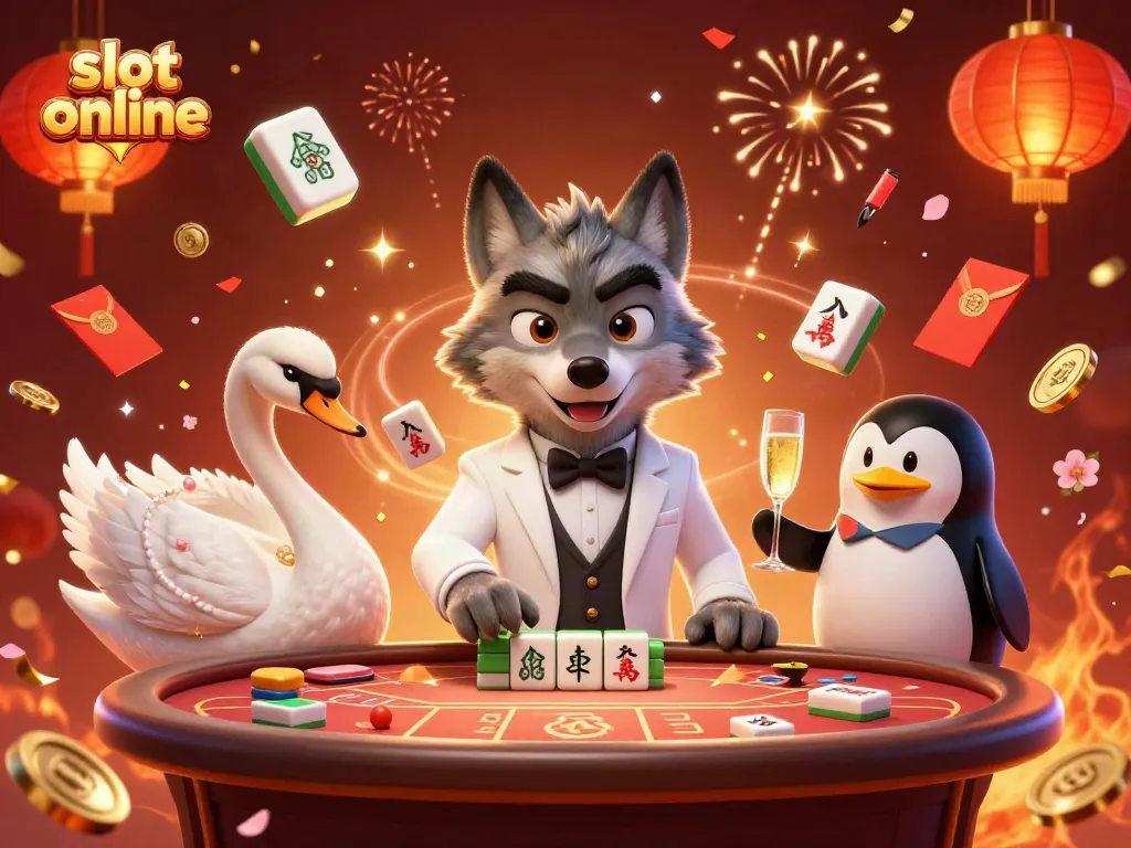Experience thrilling slot online action with vibrant characters and dynamic game elements in this amazing 3D illustration.