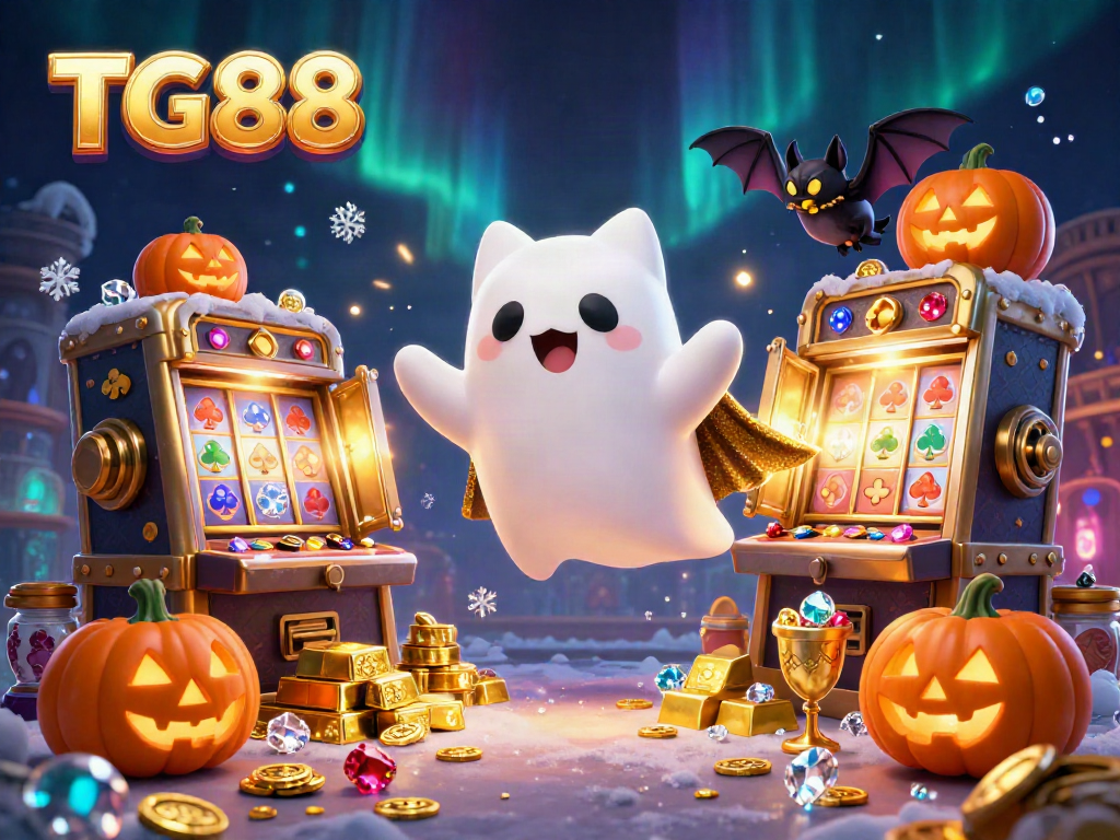 Engage with thrilling gaming at TG88, where glowing slot machines and treasure await!