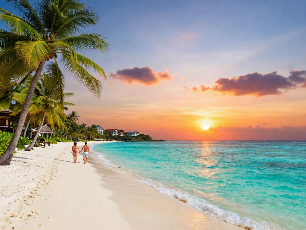 Long term resident visa Thailand overview with a picturesque beach vacation scene.