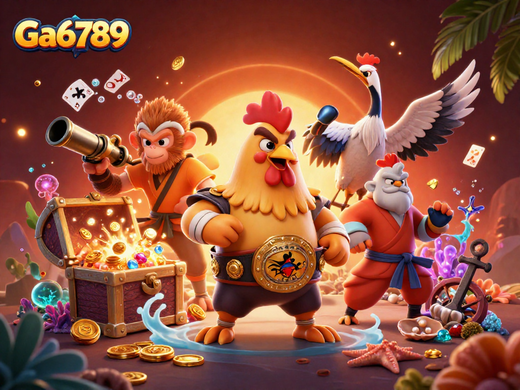 Engage in thrilling gameplay with Ga6789 featuring unique characters and casino elements.