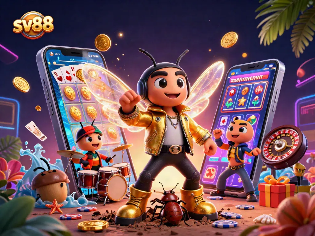Experience thrilling gaming at sv88 with a energetic rock star scene showcasing interactive casino elements.