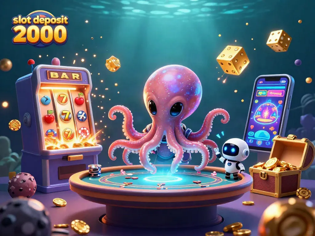 Engage with slot deposit 2000 gameplay in a colorful alien casino scene.
