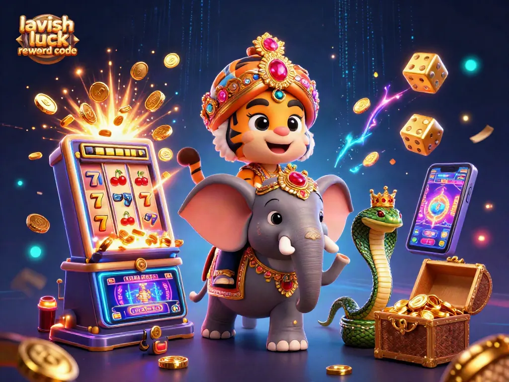 Experience the thrill of winning with lavish luck reward code in this vibrant casino scene.