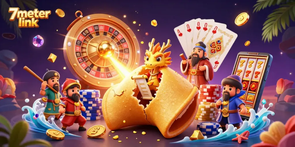 Experience the excitement at 7meter link with dazzling casino elements and dynamic illustrations.