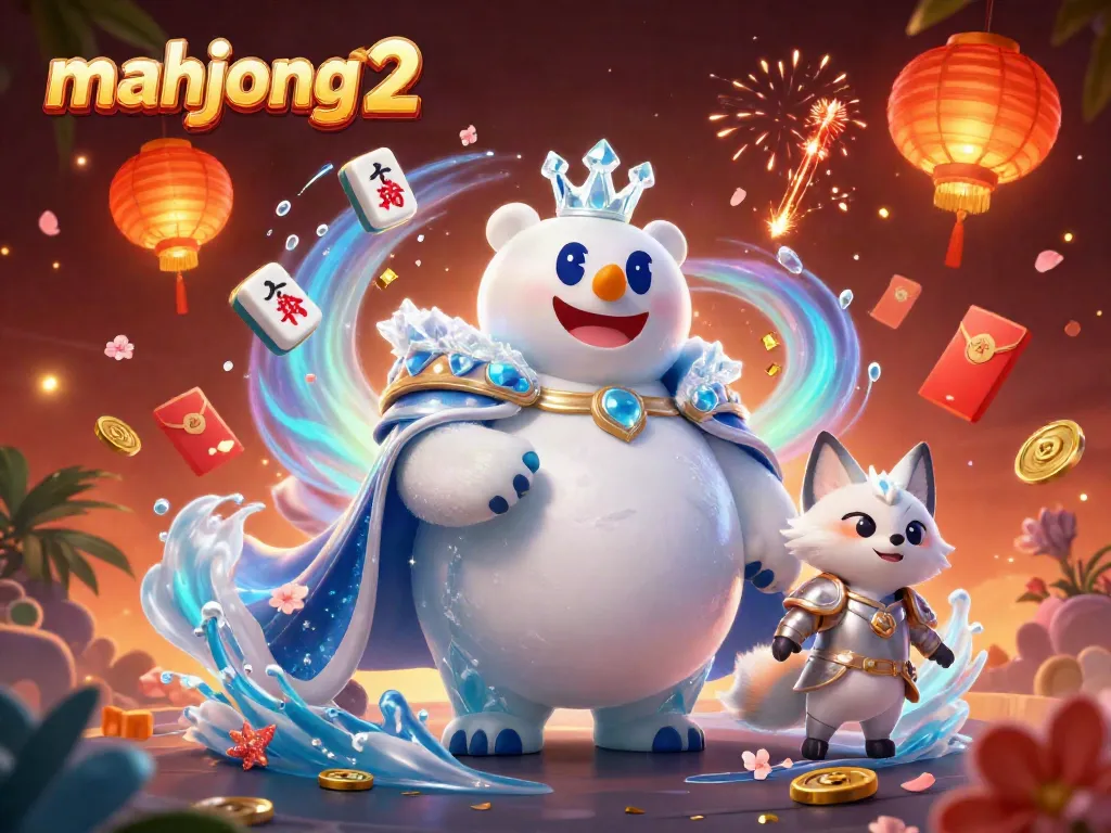 Experience the thrill of mahjong 2 with dynamic characters and vibrant casino elements in a 3D scene.