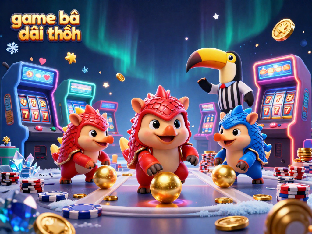 Engage in the game bài đổi thưởng with dynamic pangolins, poker chips, and casino symbols.