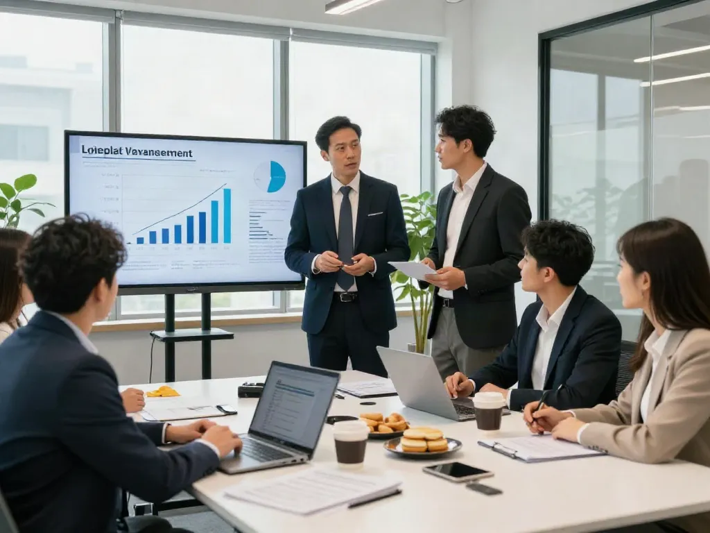 Diskusi investasi properti di AJO88 dalam suasana profesional dan modern