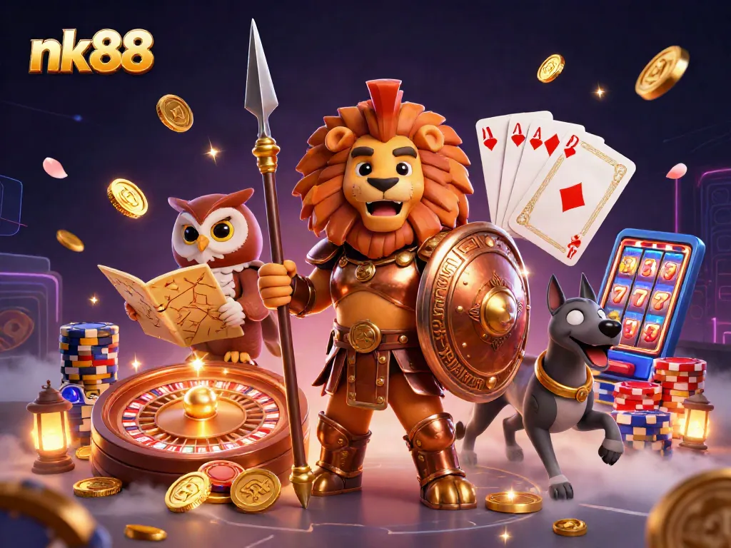 Spin the dk88 reels with vibrant casino action, showcasing a variety of exciting game elements.