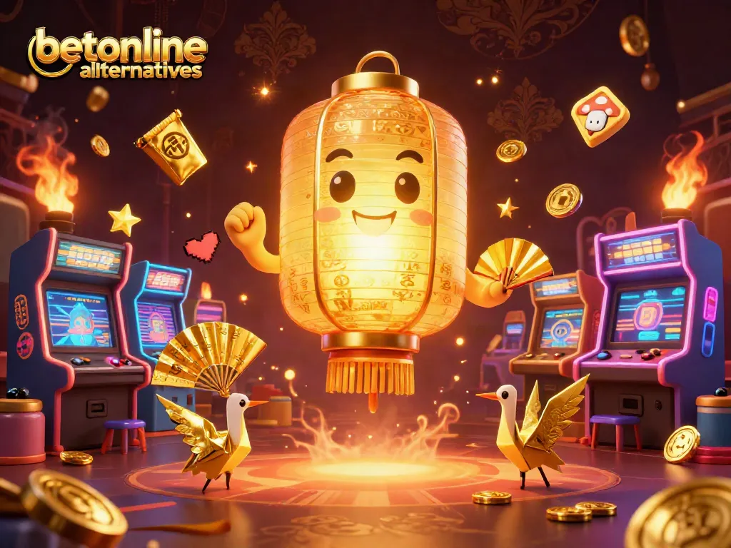 Engage with betonline alternatives in a vibrant 3D casino scene showcasing interactive game elements.